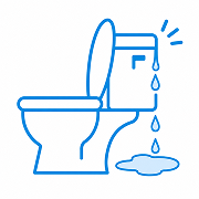 タンクから水が漏れる