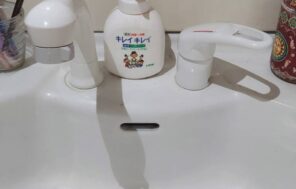 洗面台の混合水栓を30分で交換！黄ばんだ古い水栓を新しく入れ替え / 兵庫県姫路市 施工後